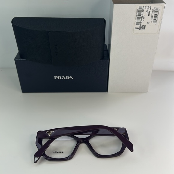 💯- New Authentic Prada PR 18WV VIY1O1 52 - Garnet Eyeglasses - Picture 11 of 17